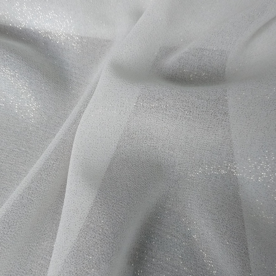 Chiffon Polyester Fabric With Foil Finish